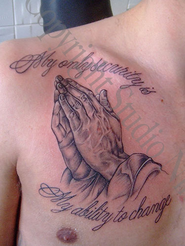 Cool Praying Hands Tattoos Ideas