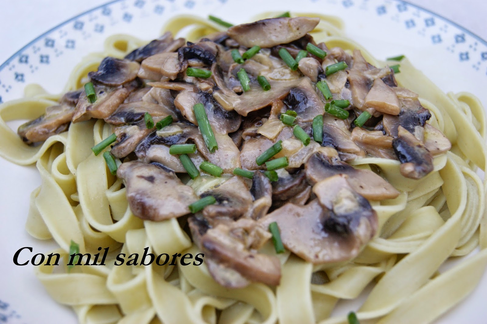 Pasta Con Salsa De Champiñones
