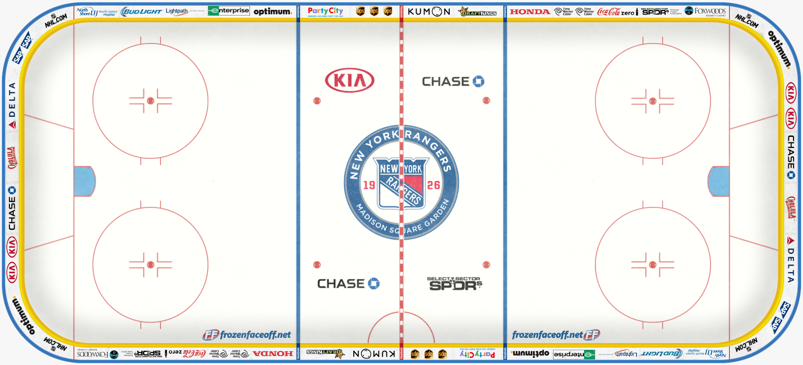 New York Rangers 2015 Frozen Faceoff Full Rinks