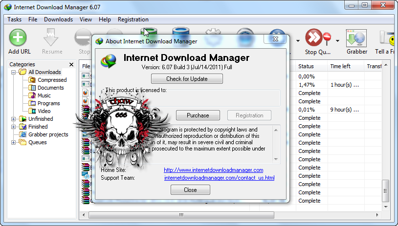 Internet Download Manager 6.07 Build 7 Keygen