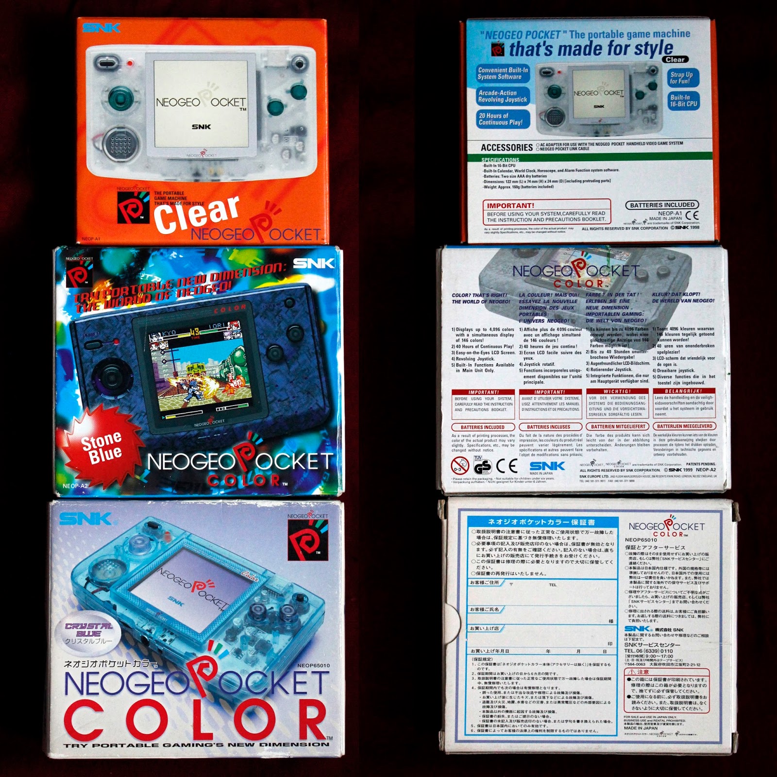 Love Without Anger: Neo Geo Pocket Comparison: B&W / Color / 'New' Slim