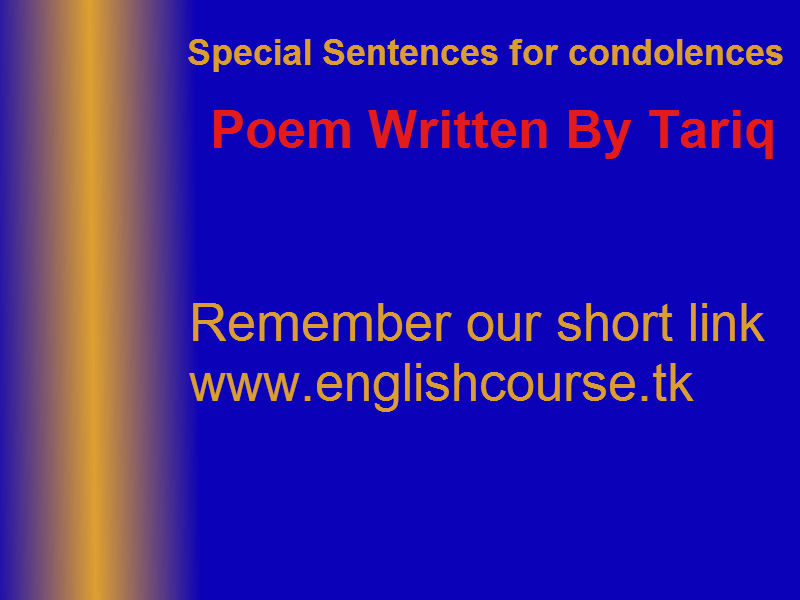 Sentences for condolences