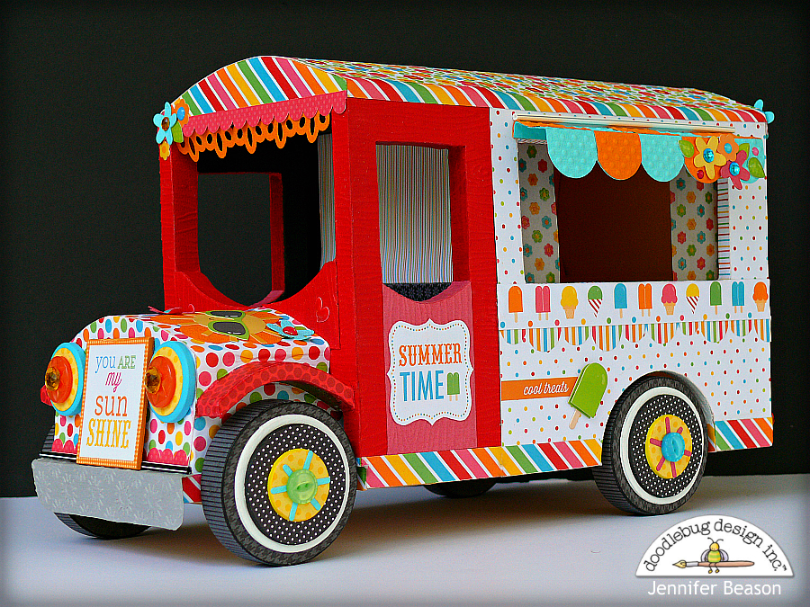 wooden ice cream truck