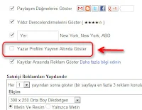Blogger Yazar profilini 