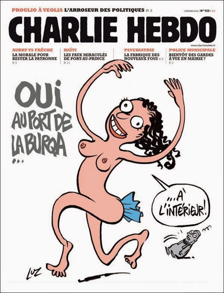 Charlie Hebdo cover, 2010.