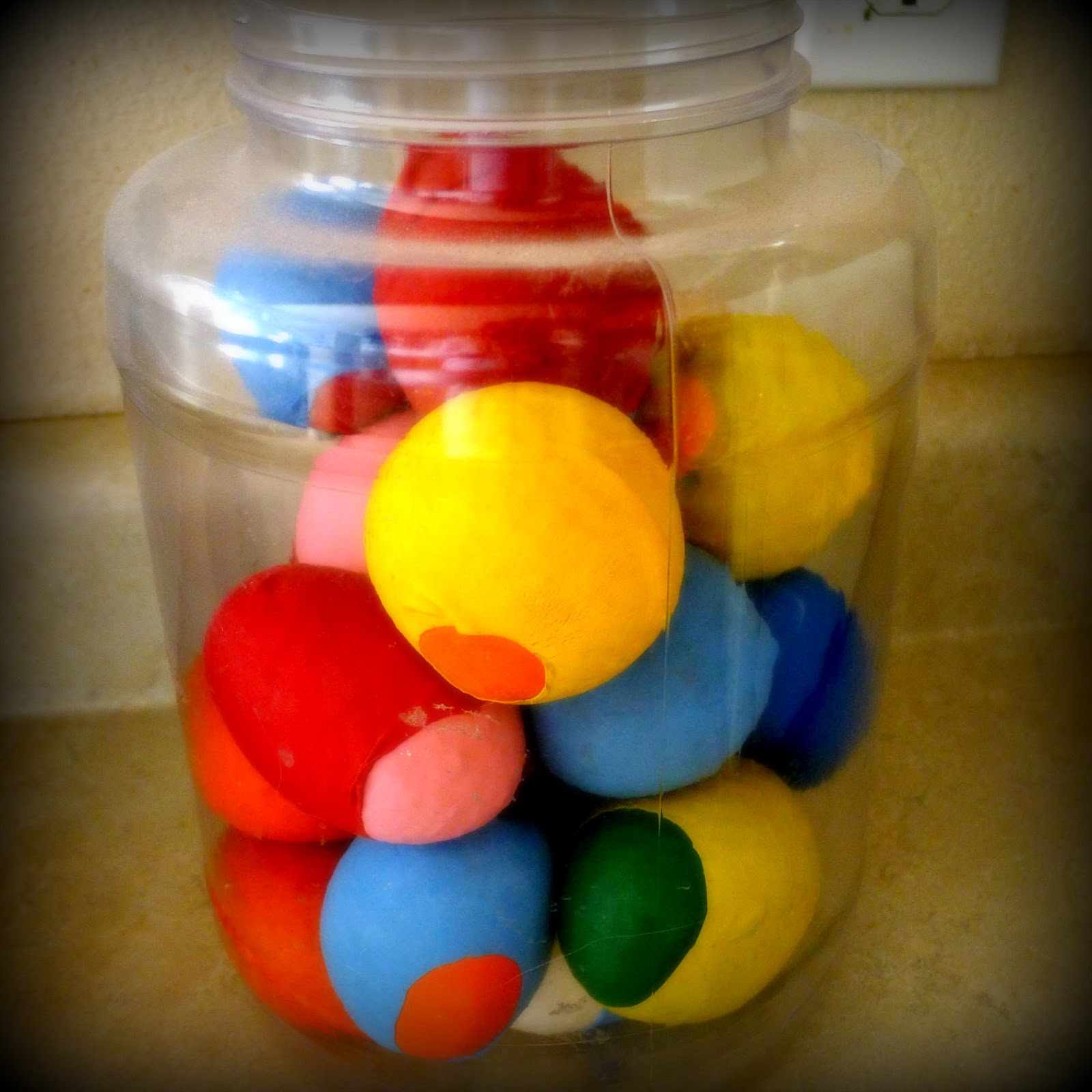 The Children's Nest Bean/Rice Balls Made From Balloons!