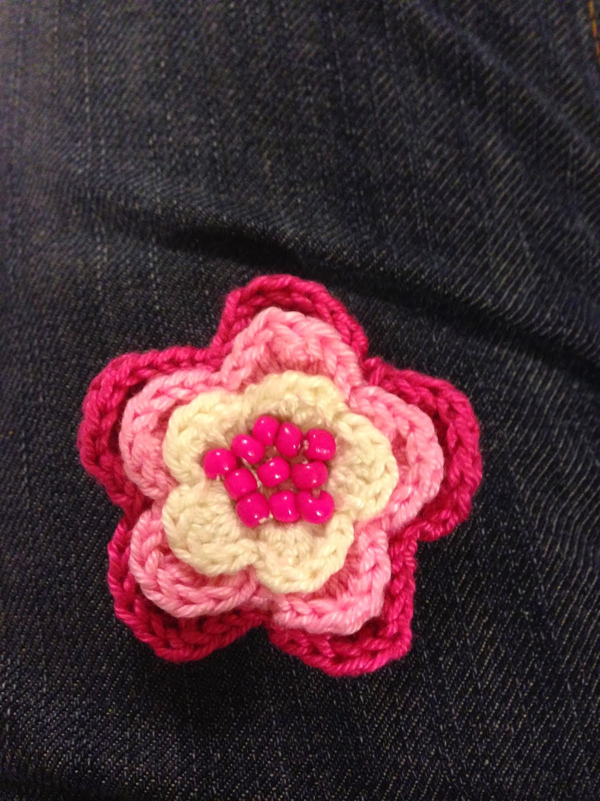 Crocheted brooch