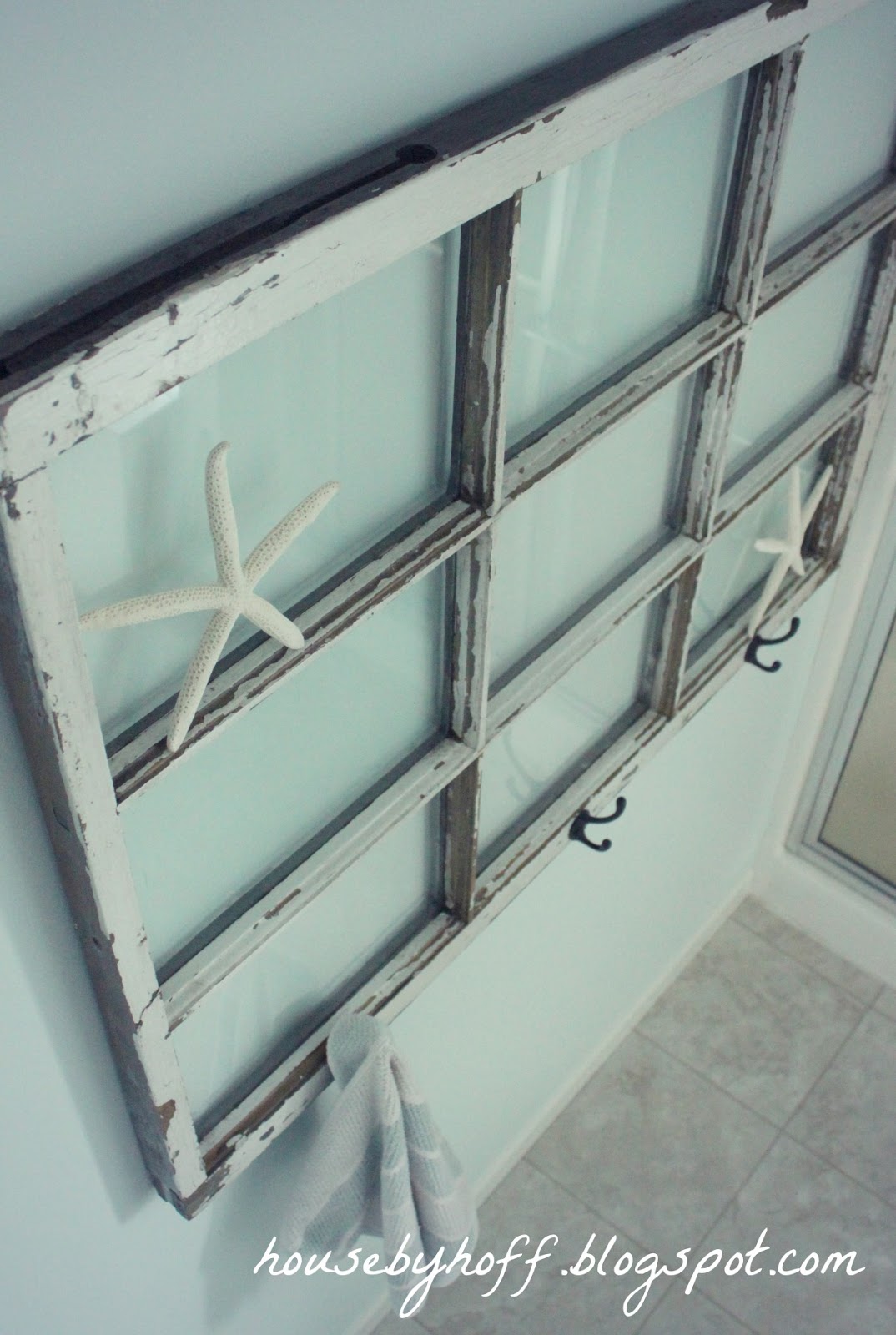 Repurposed Window Bathroom Towel Rack House By Hoff