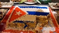 CAKE WITH CUBAN FLAG