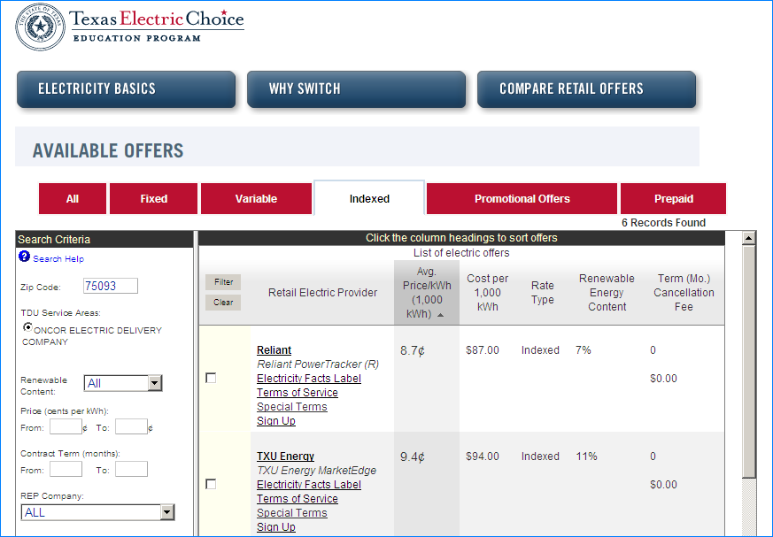 Reliant Energy Natural Gas Indexed Plan Reliant Energy Natural Gas Indexed Plan