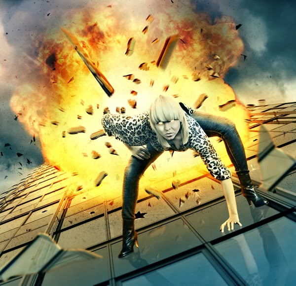 Dramatic Building Explosion Scene Dramatic Building Explosion Scene