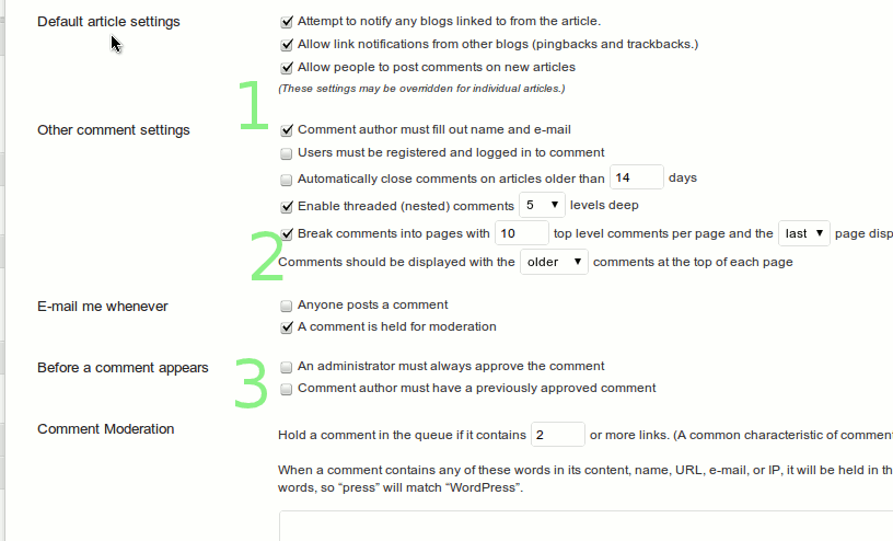 setting discussion setting discussion