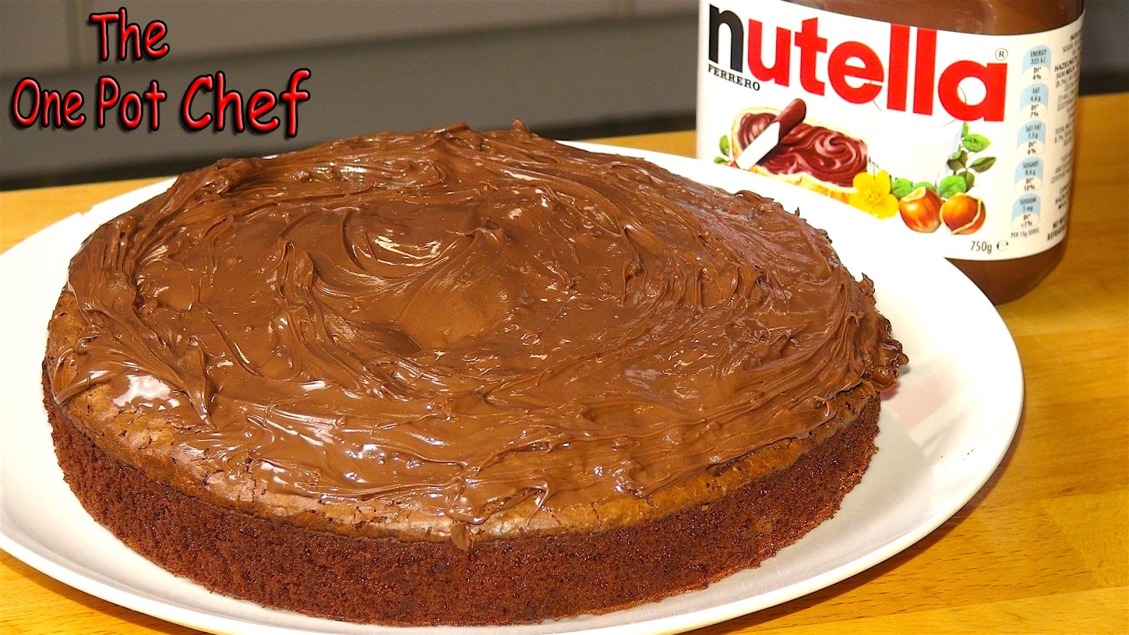 The One Pot Chef Show 3 Ingredient Nutella Fudge Cake One Pot Chef