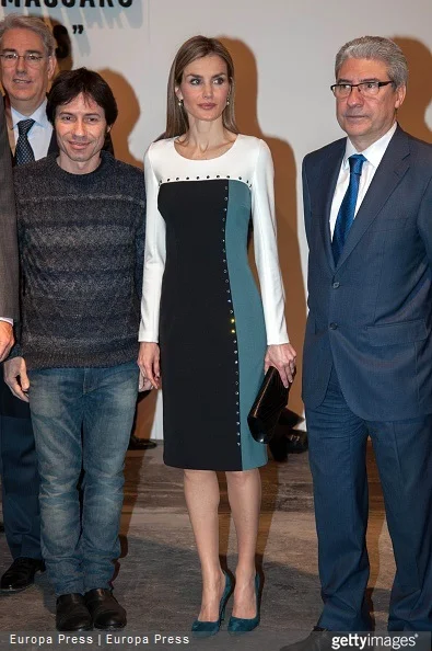 Casimiro Garcia Abadillo and Queen Letizia of Spain attend the opening of the International Contemporary Art Fair ARCO 2015 at Ifema on February 26, 2015 in Madrid, Spain