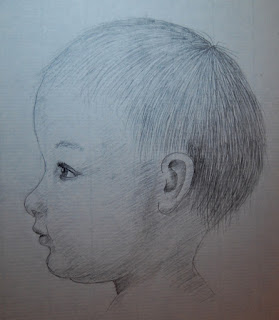 Drawing of a baby profile