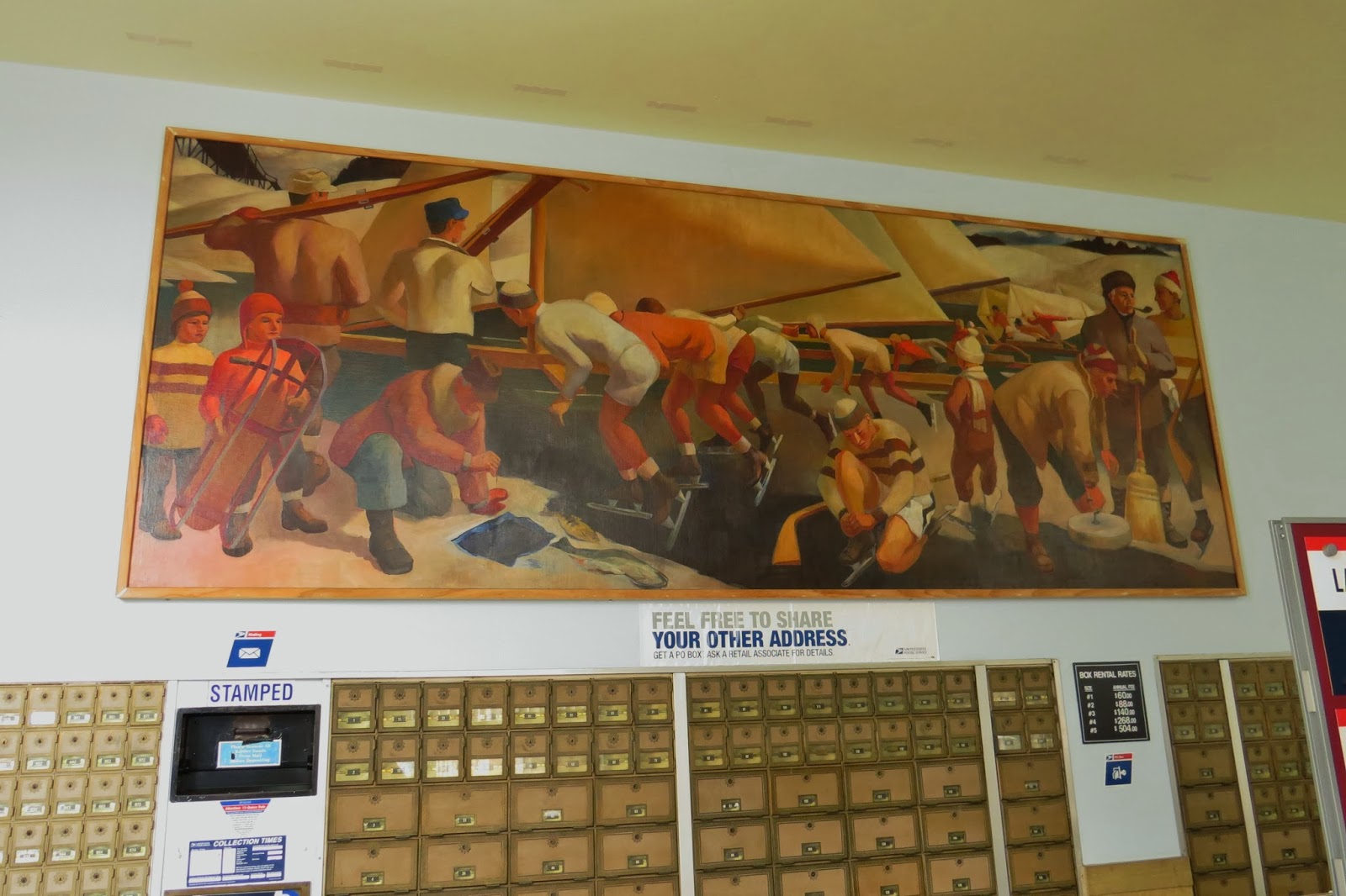 Nomadic Newfies Oconomowoc Post Office Mural