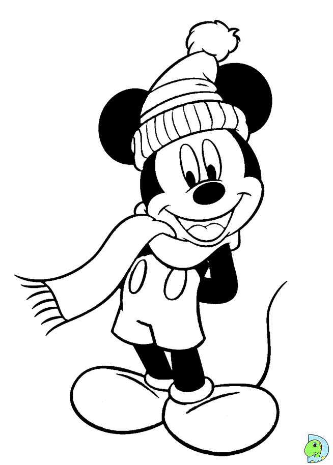 desenhos de mickey mouse natal para colorir