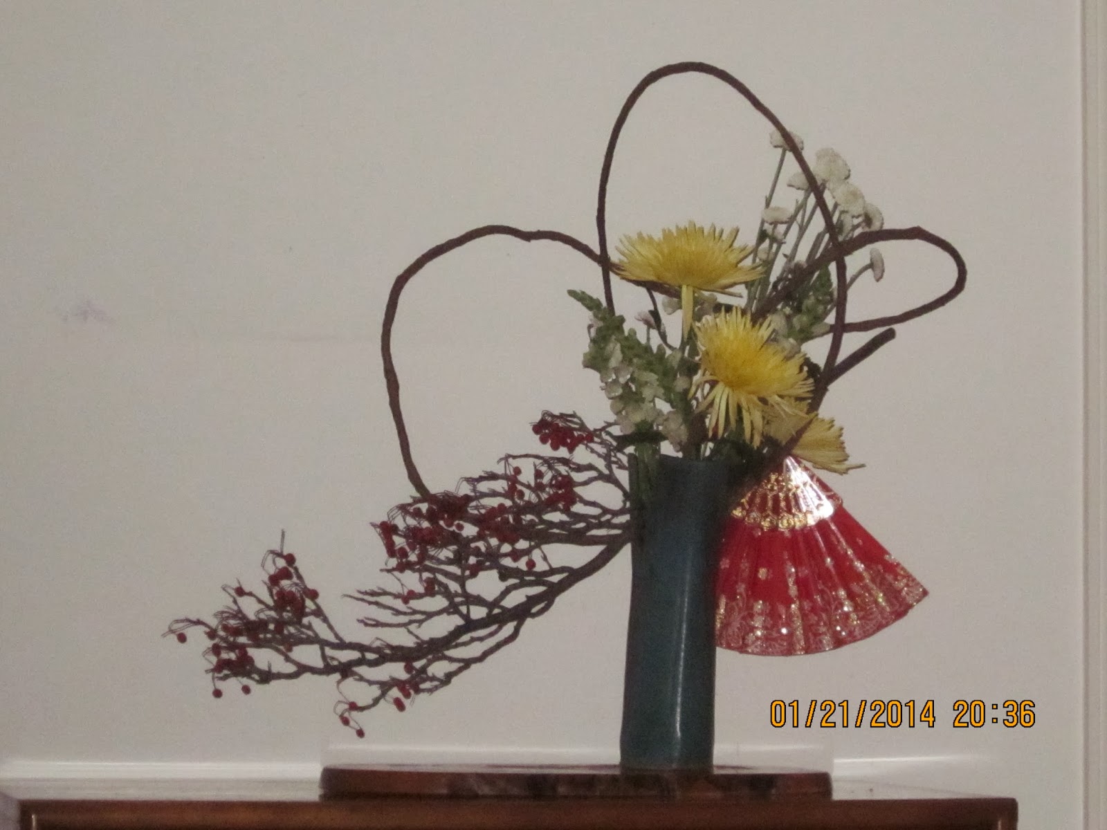 Orchids and Ikebana Lunar New Year Arrangement
