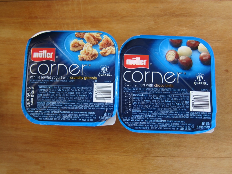 Review Muller Corner Yogurt Choco Balls and Granola Brand Eating