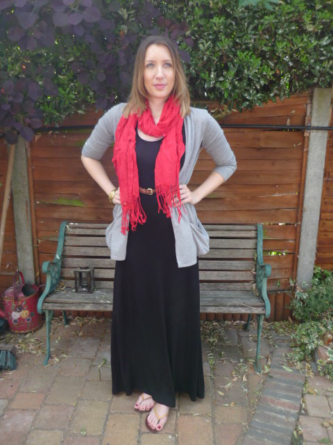 maxi dress with stole