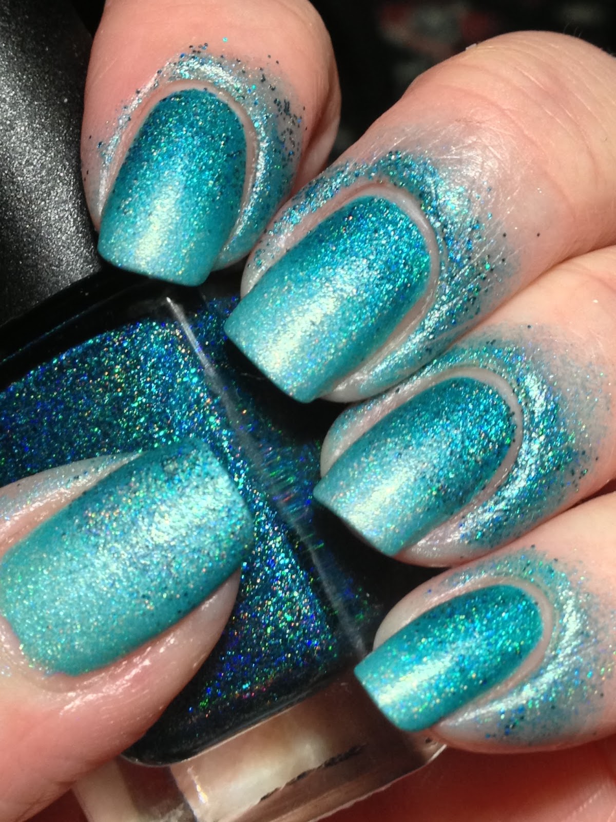 Canadian Nail Fanatic 40 Great Nail Art Ideas Teal and Gradient