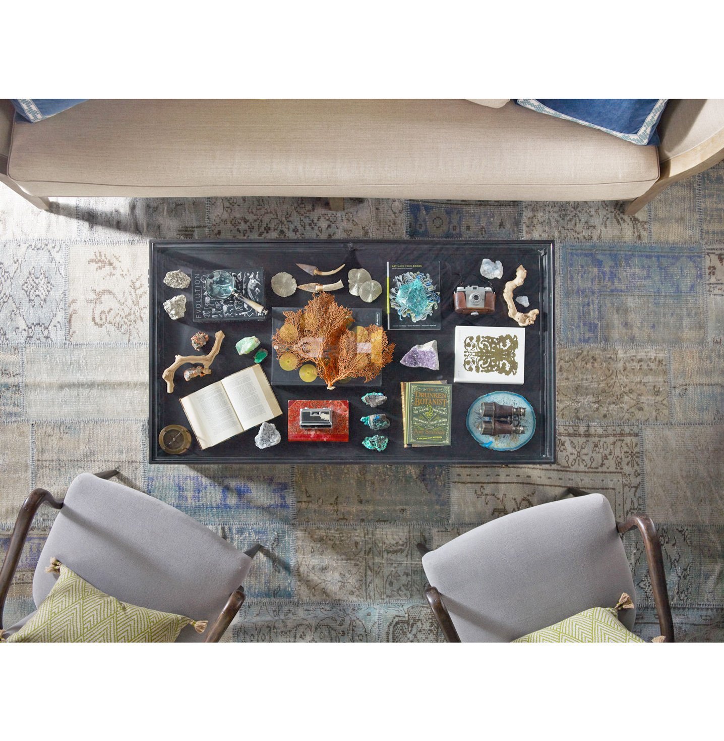 Glass Top Display Case Coffee Tables