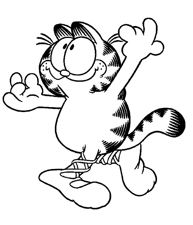 Kids Under 7 Garfield Coloring Pages