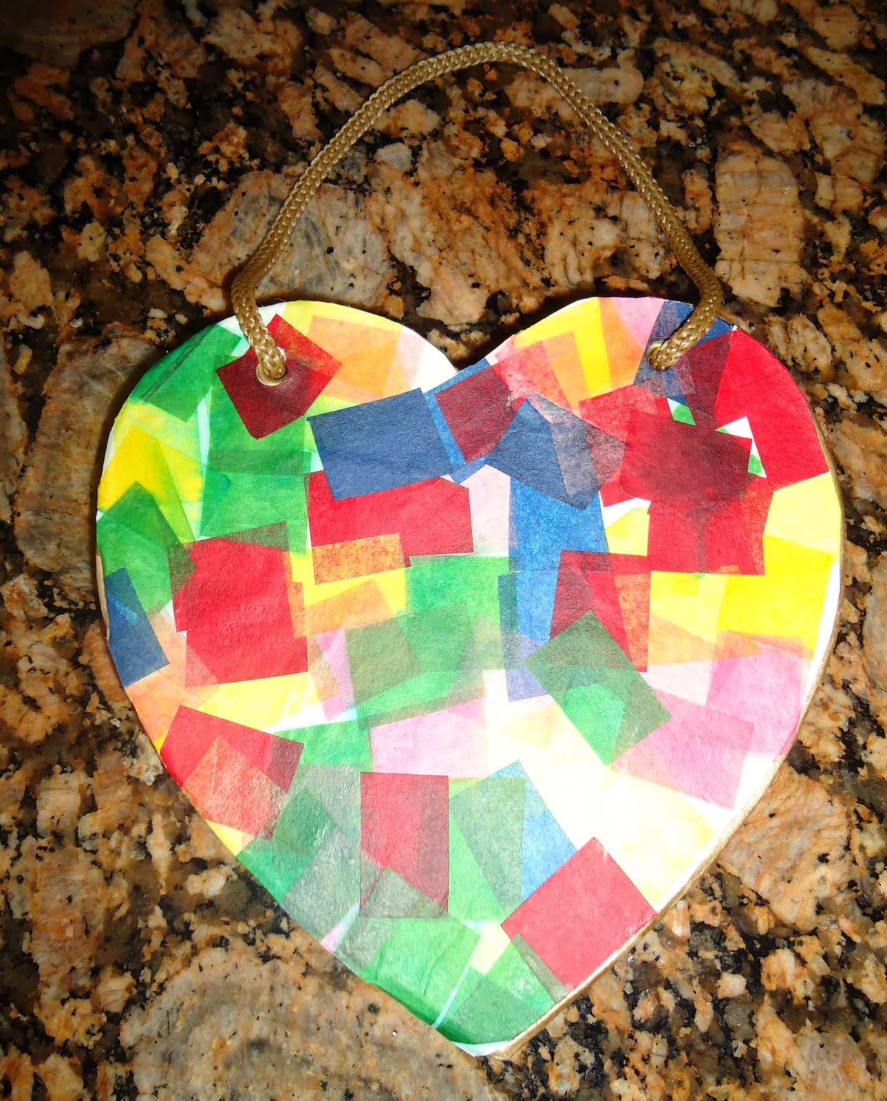 Teaching with TLC Valentine's Tissue Paper Art Project