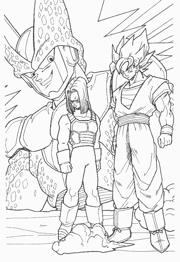 Desenhos Para Colorir :: Dragon Ball Z, GT e AF