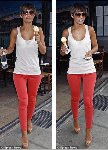 bright red jeans