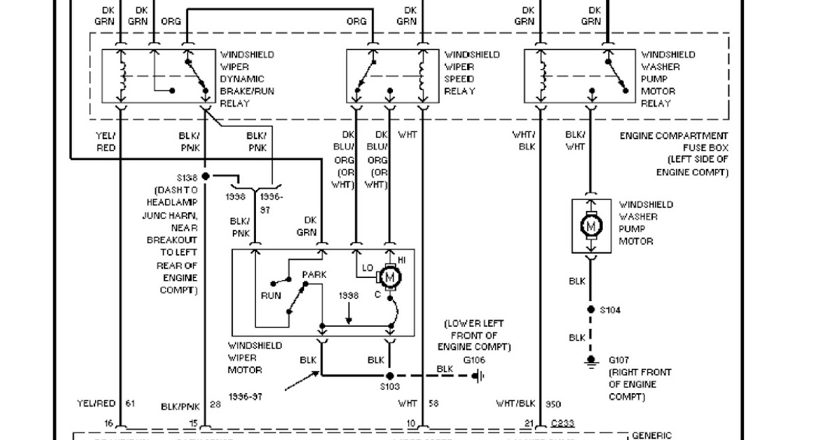 1997 Ford Windstar System Wiring Diagrams For Front Washer