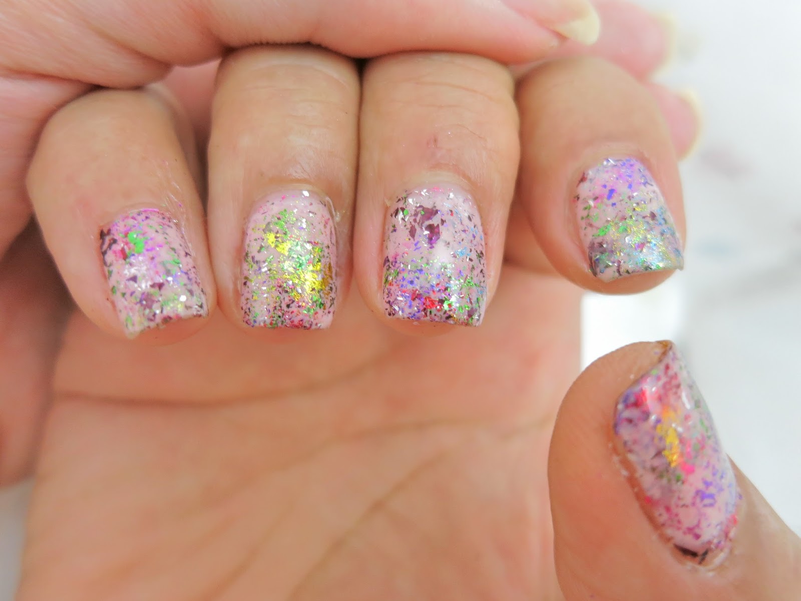 Glitter Nails with Nail Foil Nail Art chichicho