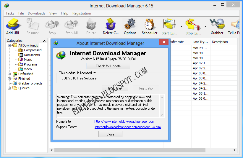Download Internet Download Manager 615 - FileHippocom