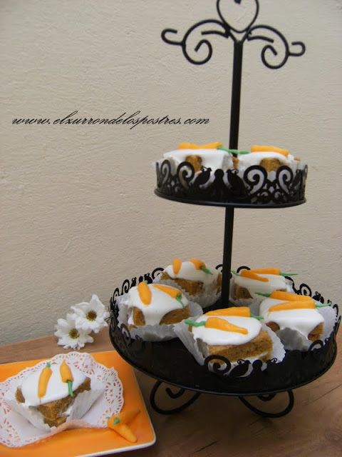 Pastelitos De Zanahoria Con Crema De Queso