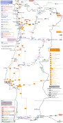Mapa de carreteras de peaje en Portugal. Mapa y tasas Grande Porto (mapa portugal peajes )