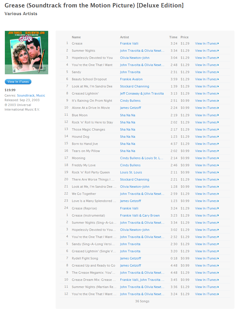 Various Artists Grease (Soundtrack from the Motion Picture) [Deluxe