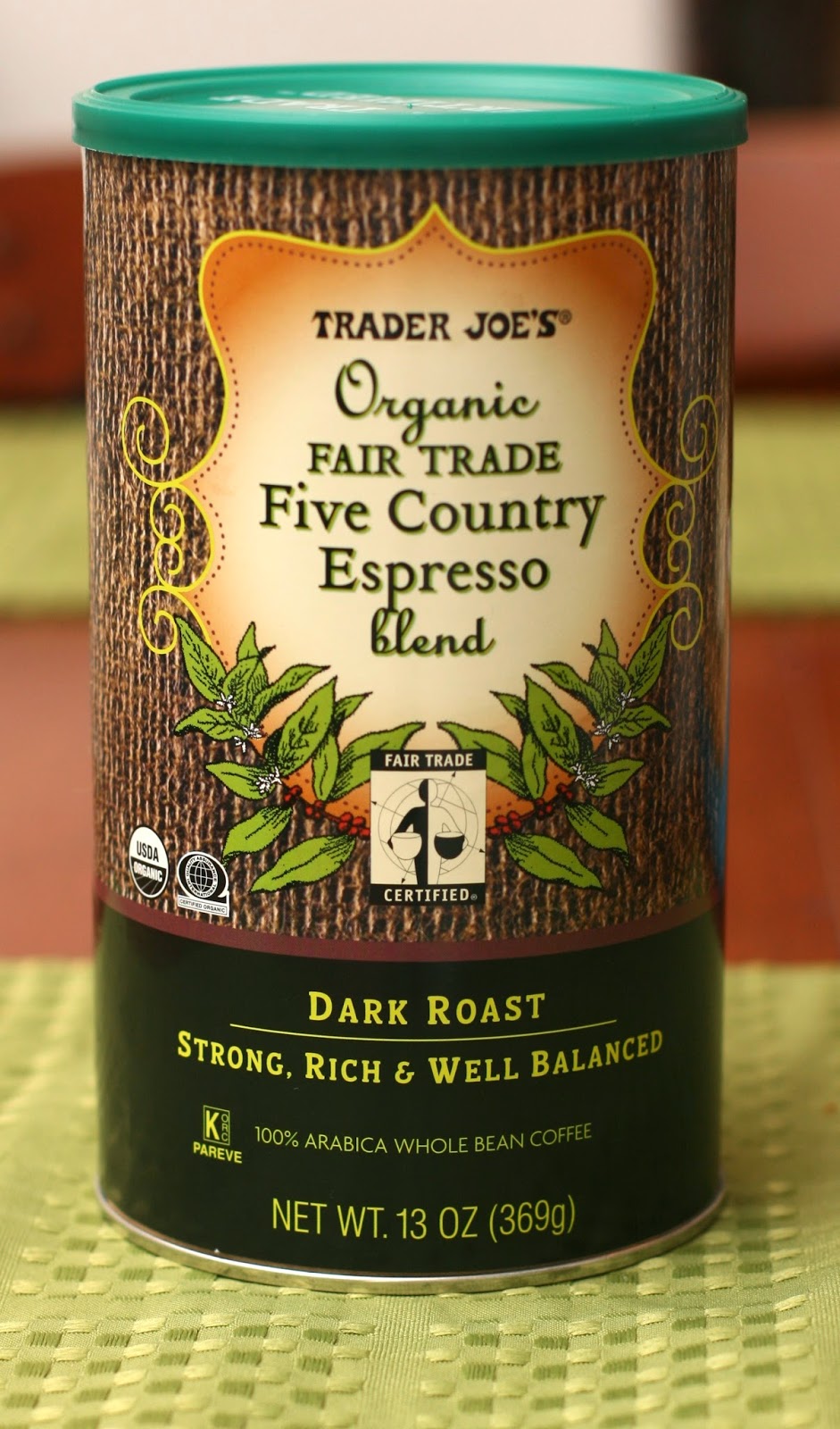 Coffee Quests Trader Joe's Five Country Espresso Blend