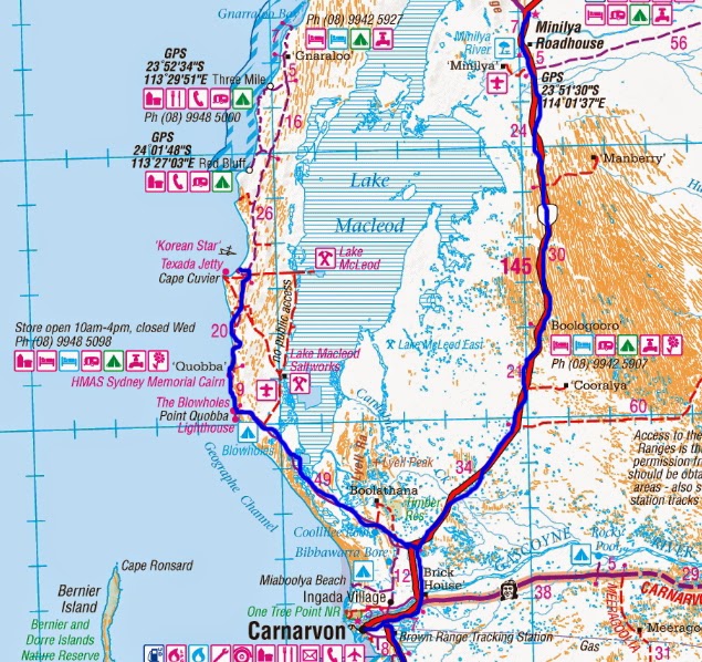 Living the Dream in Oz Carnarvon to Tom Price (includes Quobba