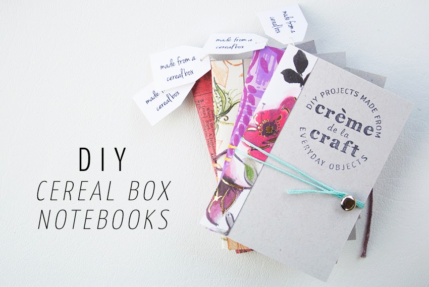 My DIY Cereal Box Notebook Business Cards