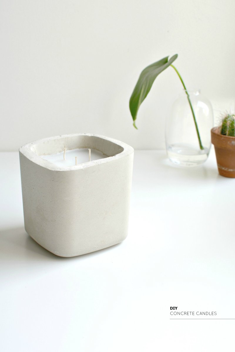 DIY concrete candles BURKATRON