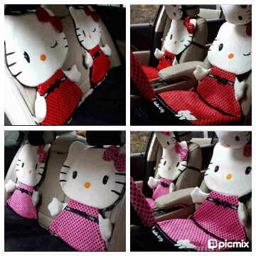 Jok mobil hello kitty