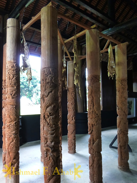 Posts with dried skin in Black House, Chiang Rai, Thailand