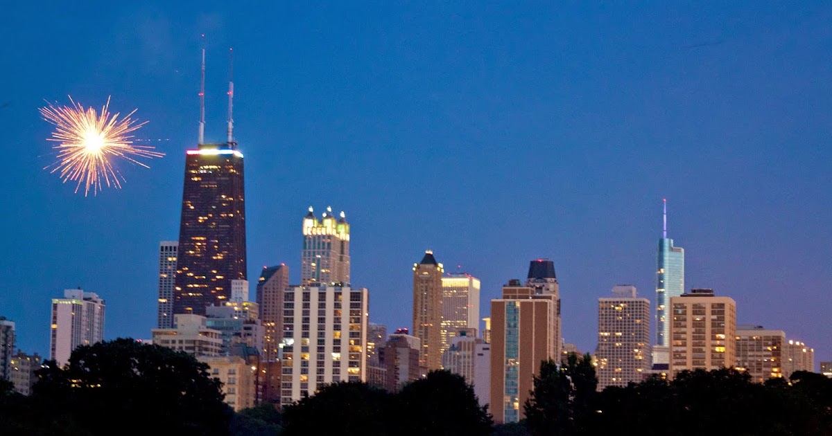 Chicago Fireworks from Lincoln Park