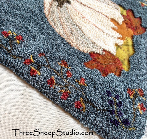 Indian Summer Punch Needle Pattern by Rose Clay at ThreeSheepStudio.com Indian Summer Punch Needle Pattern by Rose Clay at ThreeSheepStudio.com