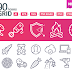 2090 أيقونة خطية متنوعة
