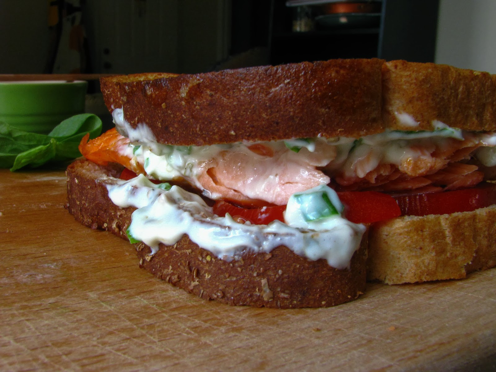 two foodies & a pup Grilled Salmon Cream Cheese Sandwich