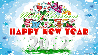 Free Download Merry Christmas & Happy New Year 2012 Prize Wallpaper