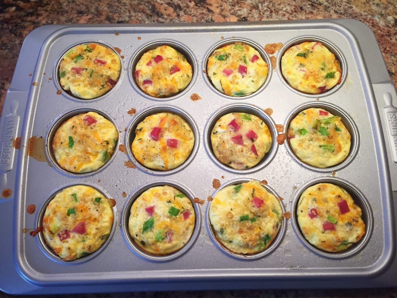 She believed she could, so she did! Mini Ham, Cheese and Quinoa Egg Cups