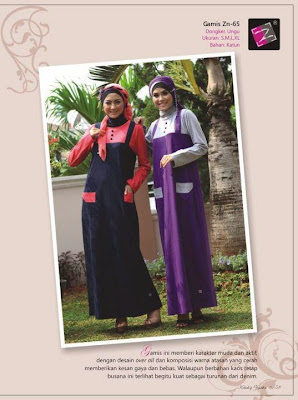 Gamis kaos katun dongker ungu ZN 65