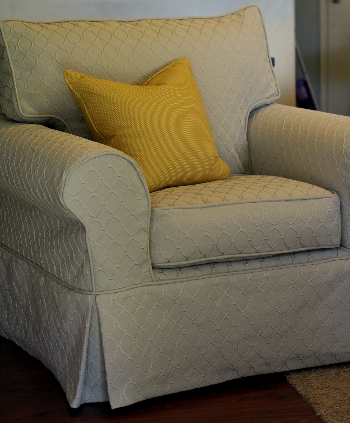 Custom Slipcovers by Shelley Gray Oval Oversized Chair